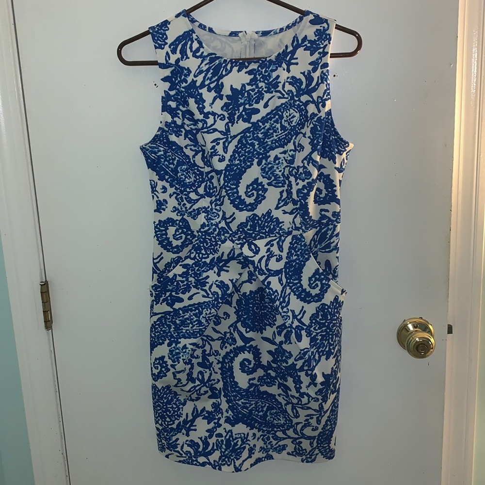 Blue floral dress